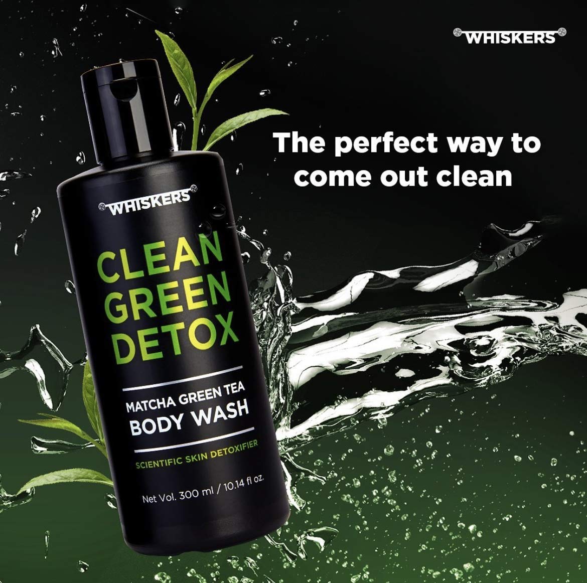 Whiskers Matcha Green Tea Body Wash 300ml