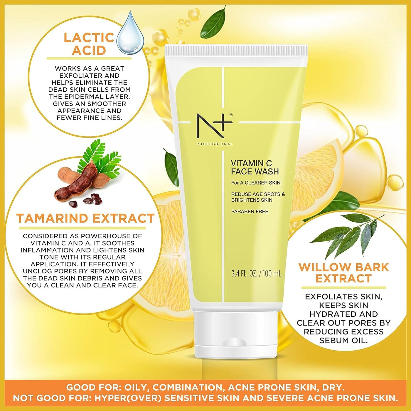 N+ Professional Vitamin C Face Wash - 100ml