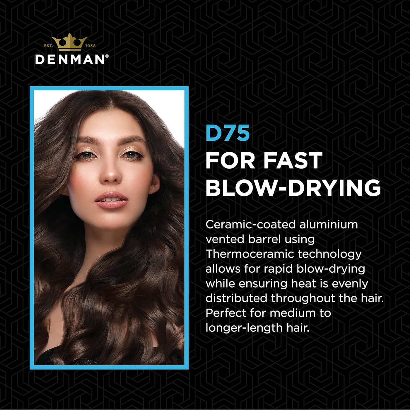 Denman D75 Hair Brush – Ultimate Detangling & Styling Brush