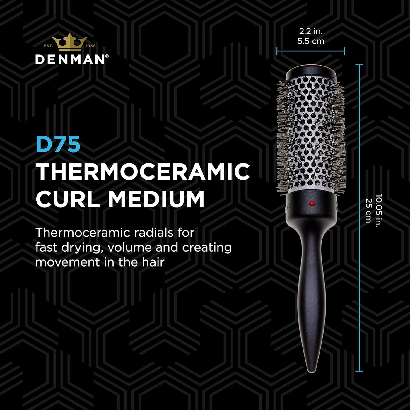Denman D75 Hair Brush – Ultimate Detangling & Styling Brush