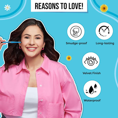 SUGAR POP 16Hr Longwear Kajal - Waterproof, Smudge-Proof, Matte Finish | Black | 0.3gm