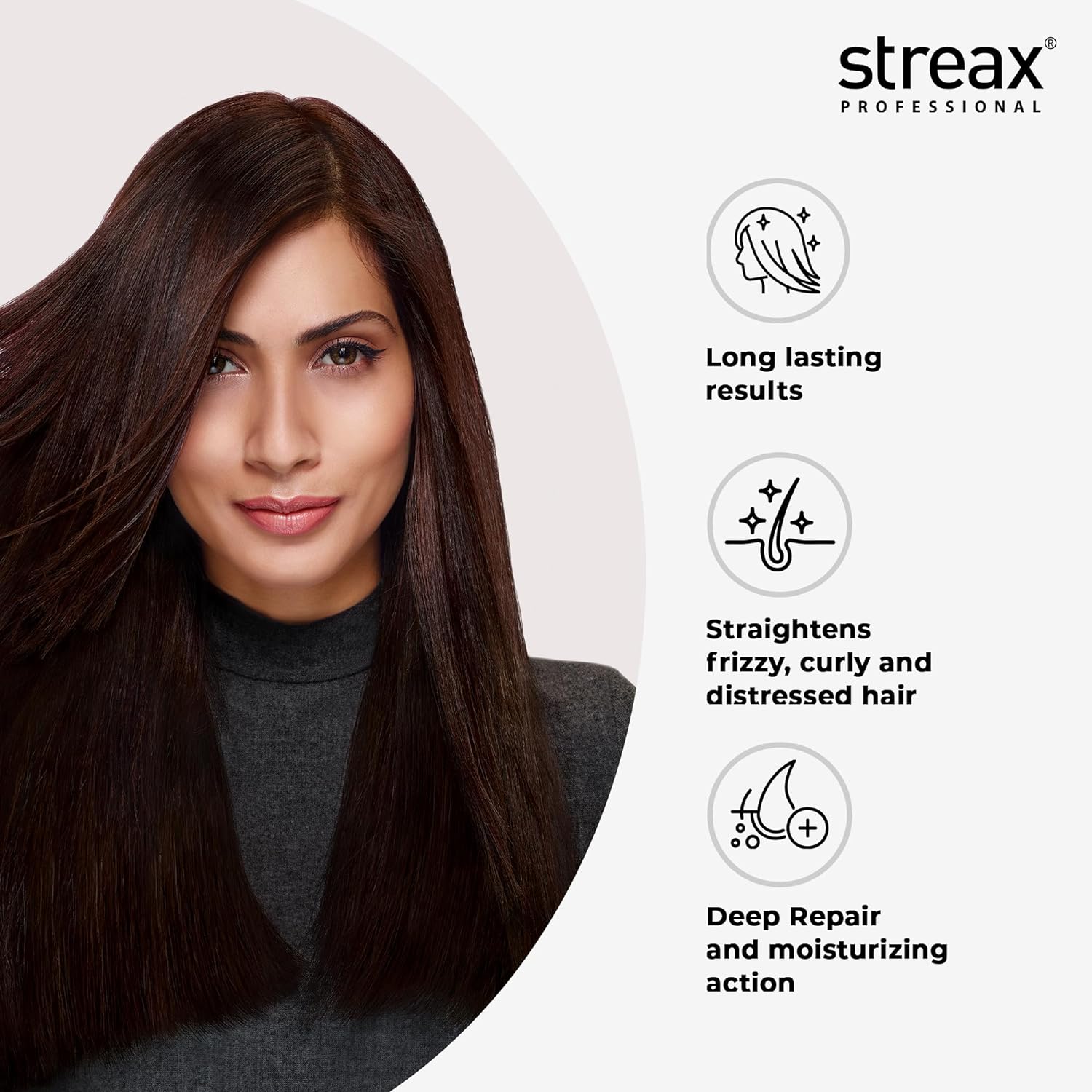 Streax Pro Hair Straightening Cream, Mild, 500ml