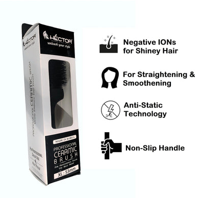 Hector Round Brush PRO XL-53mm | Professional Hair Styling Brush for Volume & Smoothness