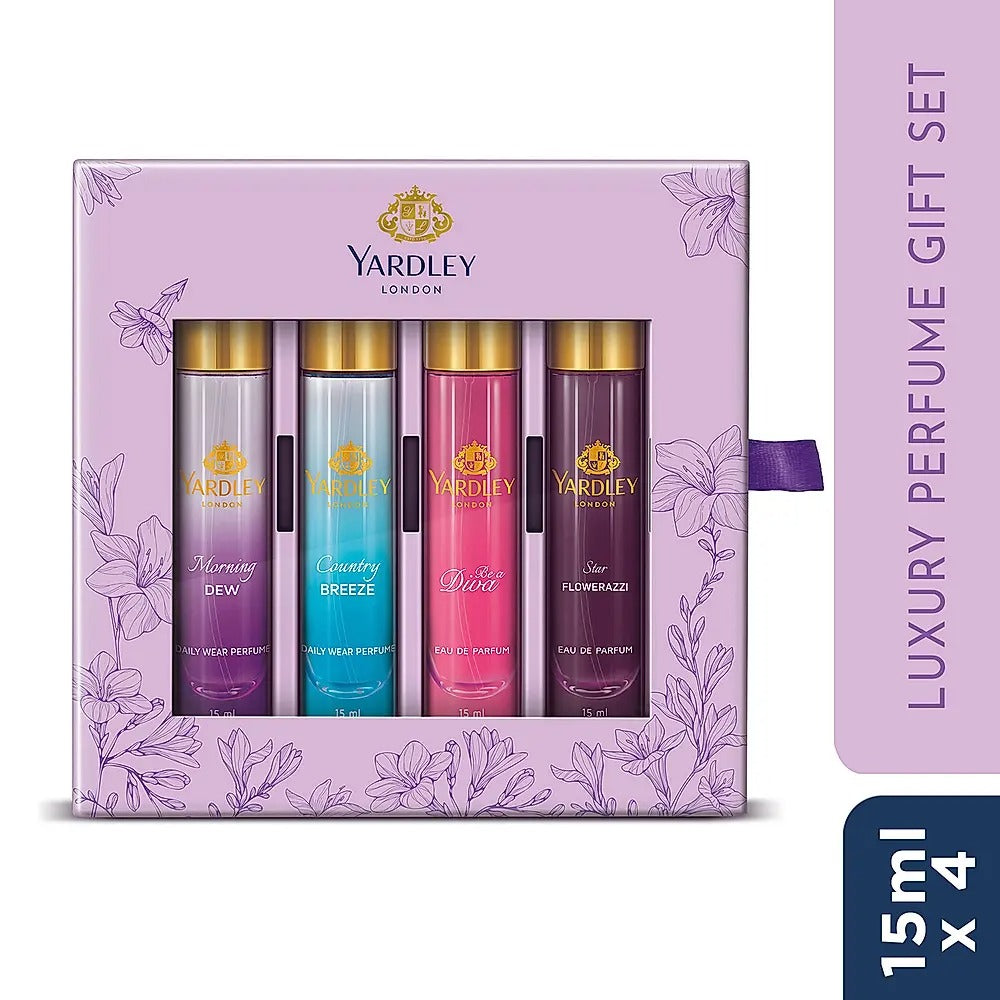 Yardley London Luxury Perfume Gift Set – 15ml x 4