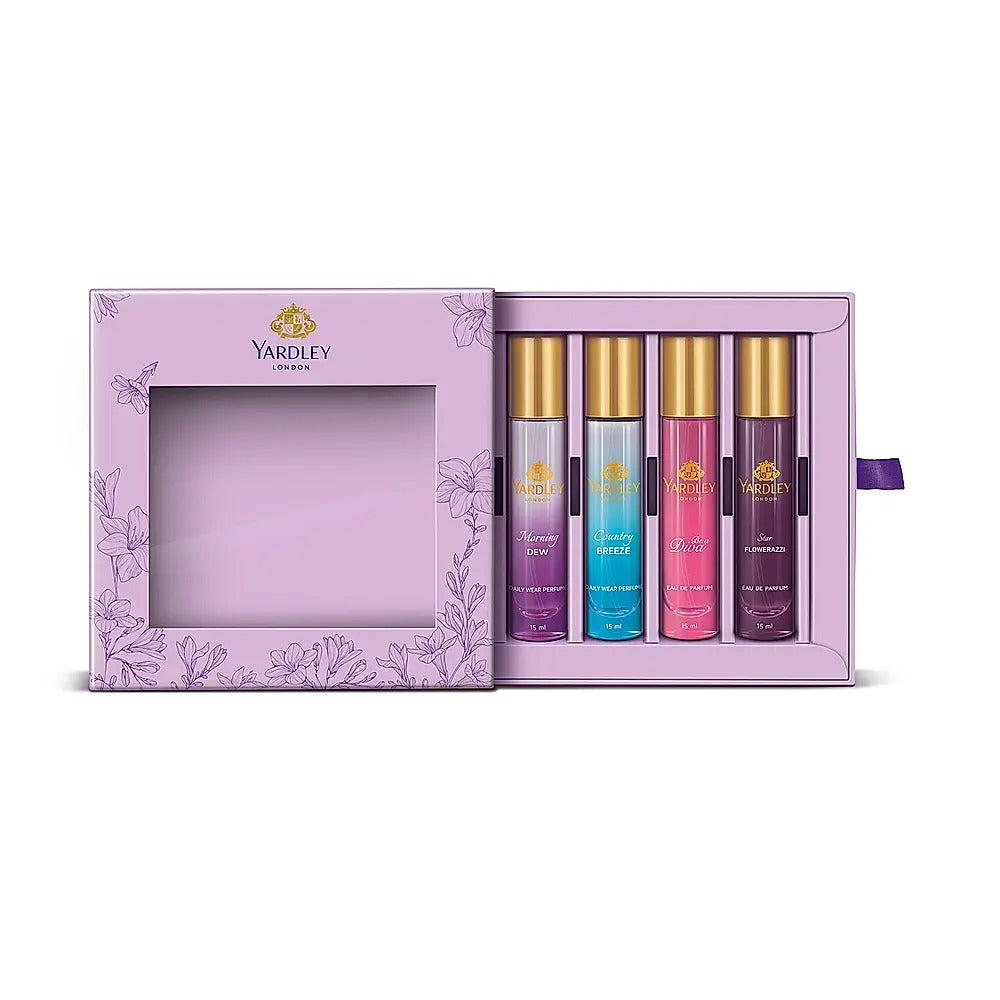 Yardley London Luxury Perfume Gift Set – 15ml x 4