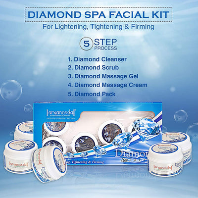 Aryanveda Diamond Spa Facial Kit for All Skin Types, Unisex, Fairness Solution 210g