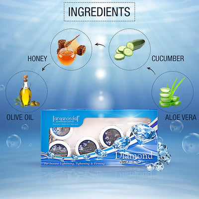 Aryanveda Diamond Spa Facial Kit for All Skin Types, Unisex, Fairness Solution 210g