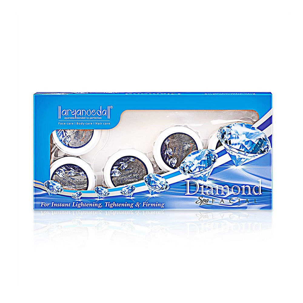Aryanveda Diamond Spa Facial Kit for All Skin Types, Unisex, Fairness Solution 210g