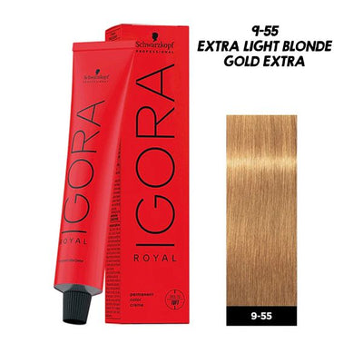 Schwarzkopf Professional Igora Royal Permanent Color Creme (9-55 Extra Light Blonde Gold Extra)