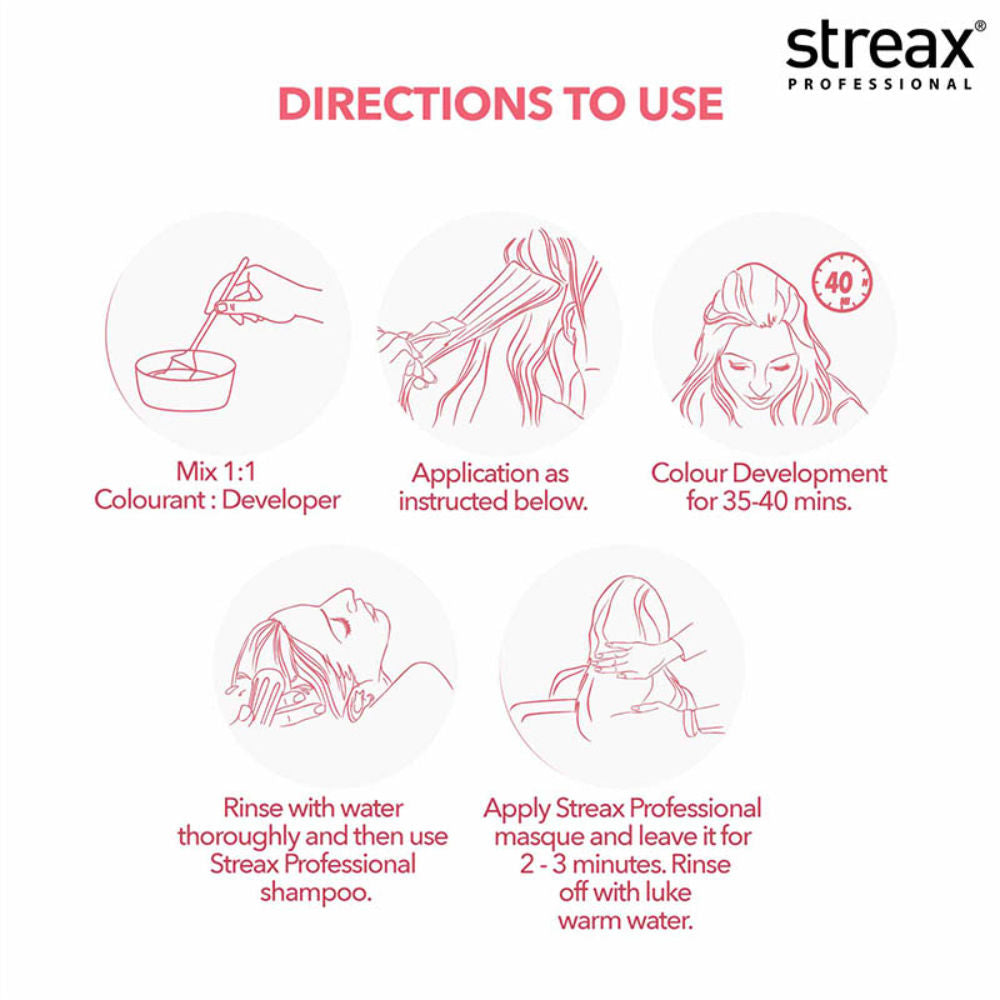 Streax Professional Argan Secrets Hair Colourant Cream - Flame Red 0.6