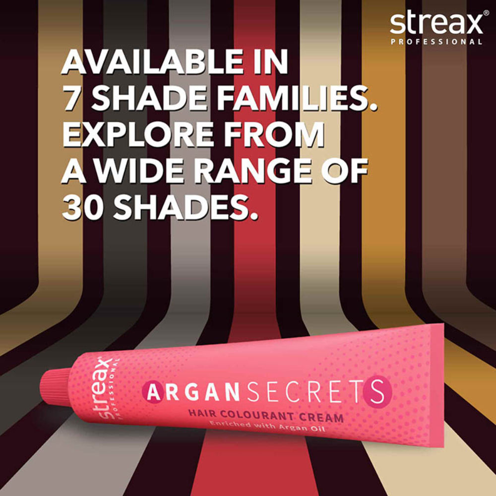 Streax Professional Argan Secret Hair Colourant Cream - Reddish Brown 4.6 - 60gm
