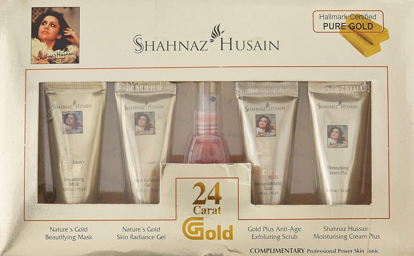 Shahnaz Husain Gold Facial Kit (Mini), 40g+15 ml, 5 Count (Pack of 1)