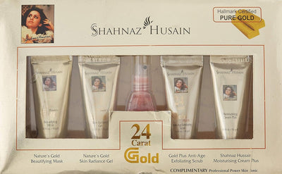 Shahnaz Husain Gold Facial Kit (Mini), 40g+15 ml, 5 Count (Pack of 1)