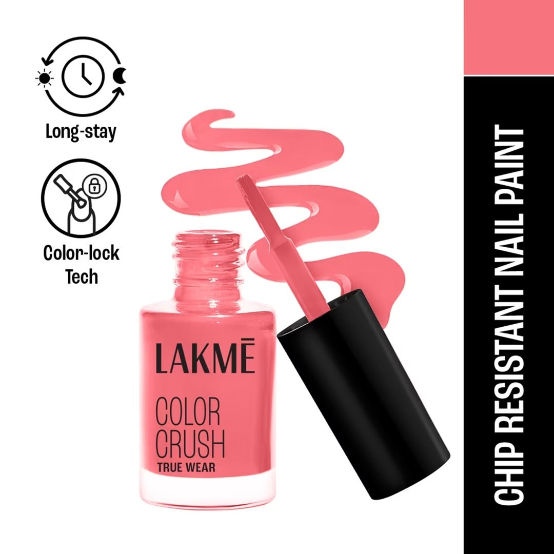 Lakme True Wear Color Crush Nail Polish Long Lasting & Vibrant Nail Paint (102 to 506)