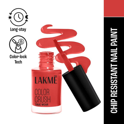 Lakme True Wear Color Crush Nail Polish Long Lasting & Vibrant Nail Paint (102 to 506)
