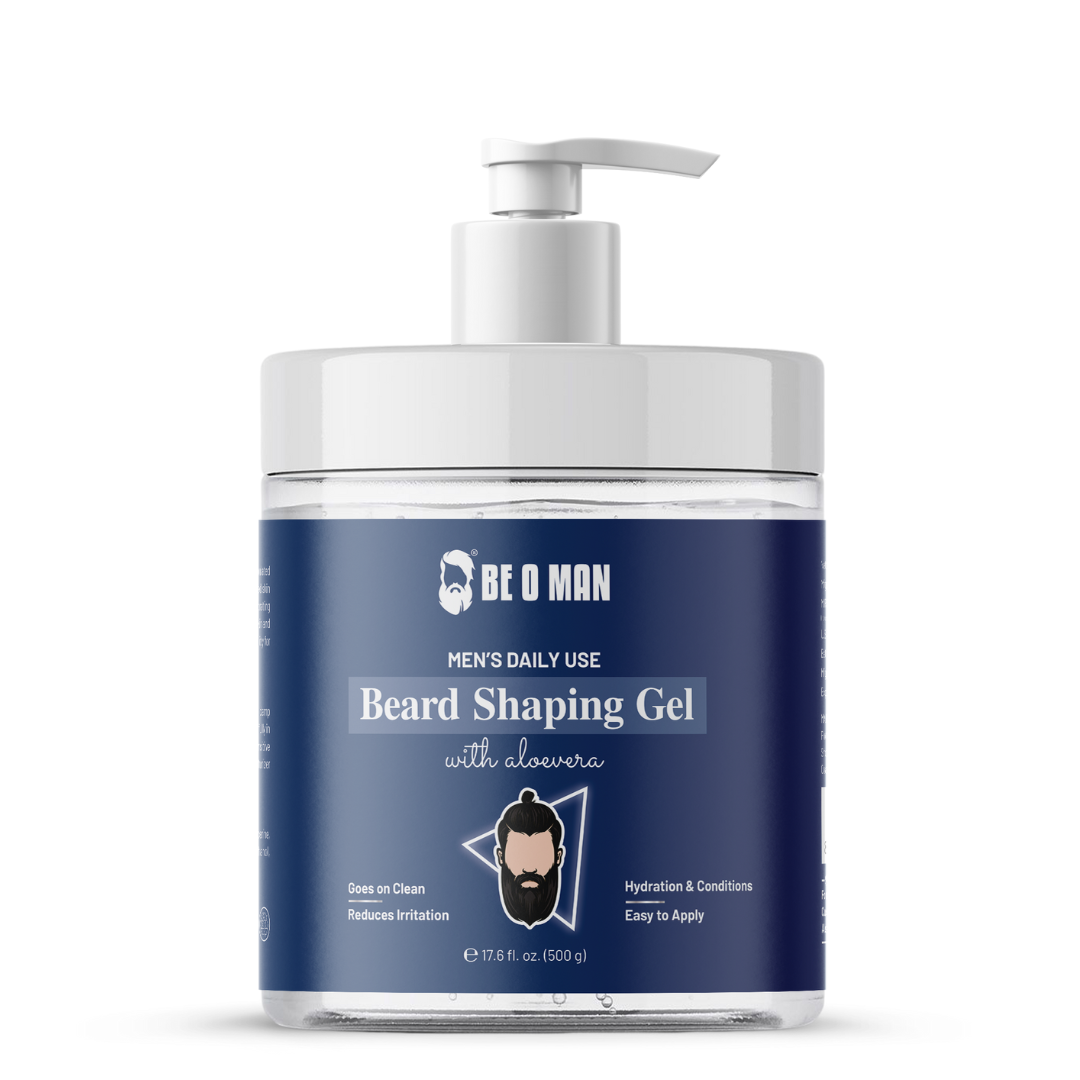 Be O Man Beard Shaping Gel Aloevera|NonFoaming&Transparent Gel|Reduces irritation|1kg Beard Gel  (1000 g)