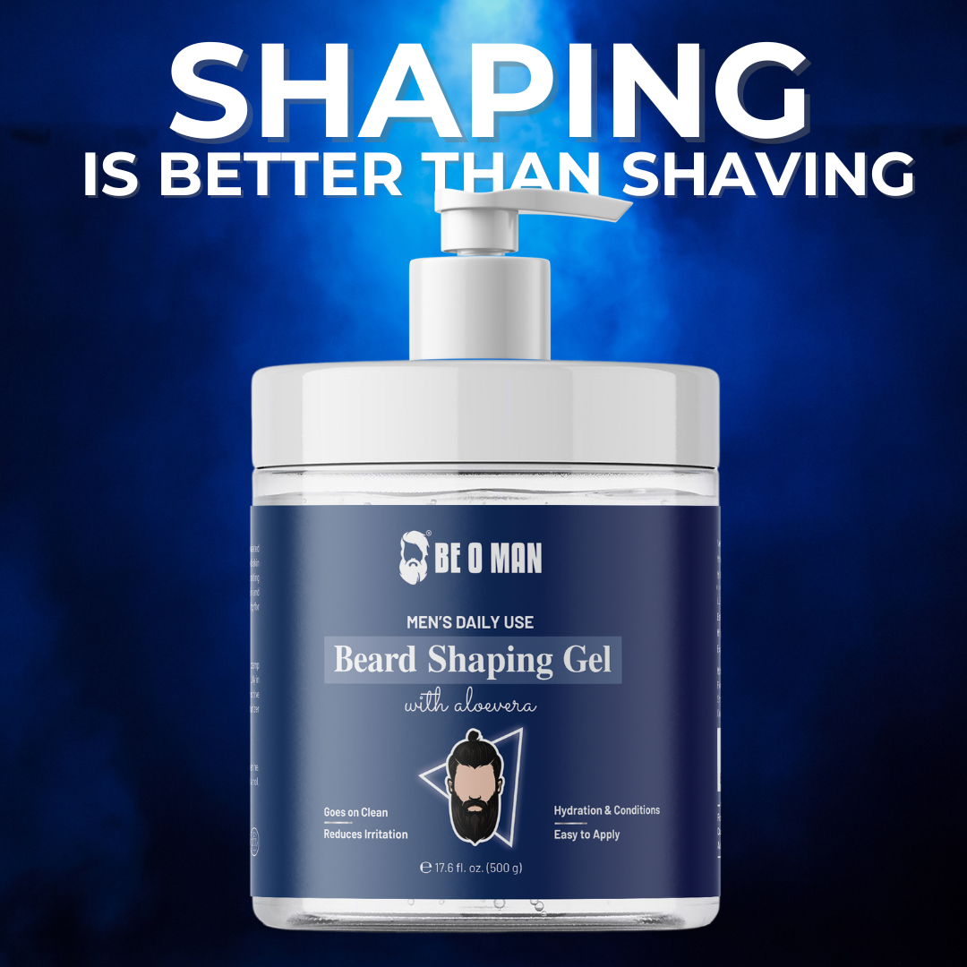 Be O Man Beard Shaping Gel Aloevera|NonFoaming&Transparent Gel|Reduces irritation|1kg Beard Gel  (1000 g)