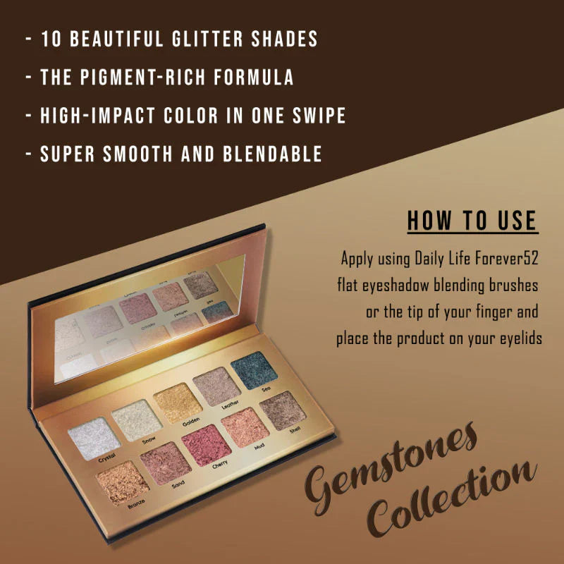 Forever52 10 Color Eyeshadow Palette (Gemstones Collection) Gms001 (40gm)