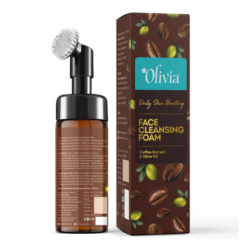 Olivia Daily Skin Boosting Face Cleansing Foam with Coffee Extract & Olive Oil