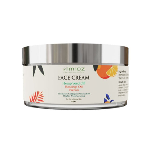 IMROZ Face Cream with Hemp Seed Oil & Rosehip Oil