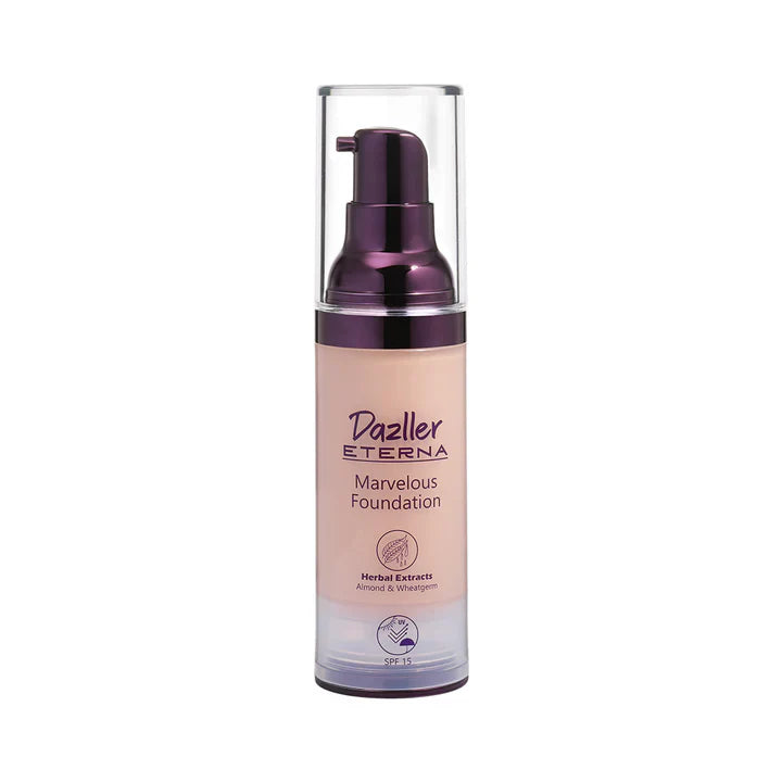 Dazzler Eterna Marvelous Foundation In Range of  (MarbleMF),(BruleeMF),(CreamMF),(CoffeeMF),(NaturalMF),(BiscottiMF)