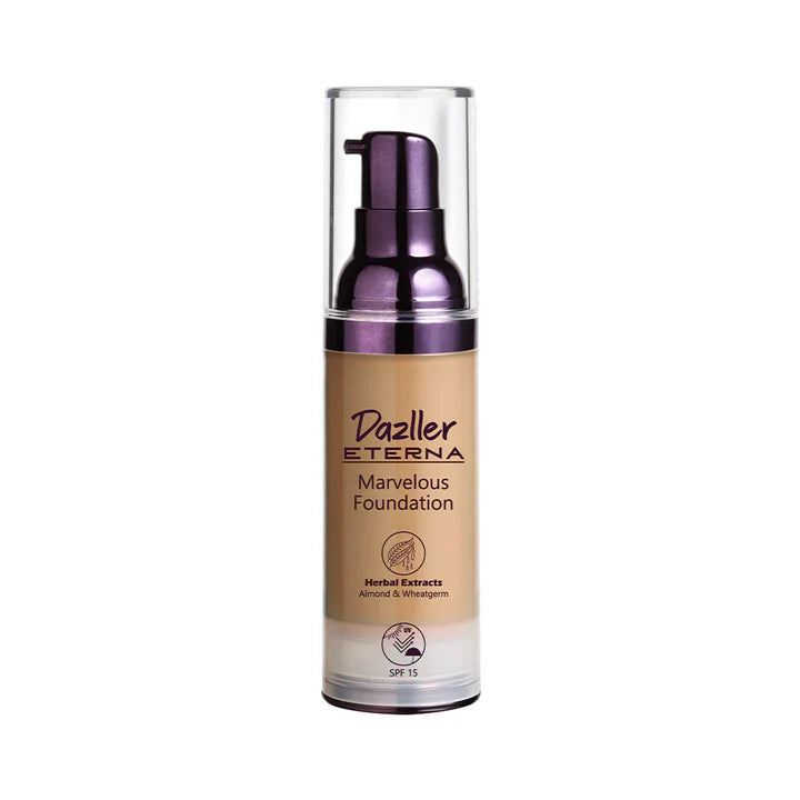 Dazzler Eterna Marvelous Foundation In Range of  (MarbleMF),(BruleeMF),(CreamMF),(CoffeeMF),(NaturalMF),(BiscottiMF)