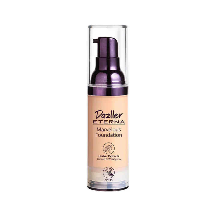 Dazzler Eterna Marvelous Foundation In Range of  (MarbleMF),(BruleeMF),(CreamMF),(CoffeeMF),(NaturalMF),(BiscottiMF)