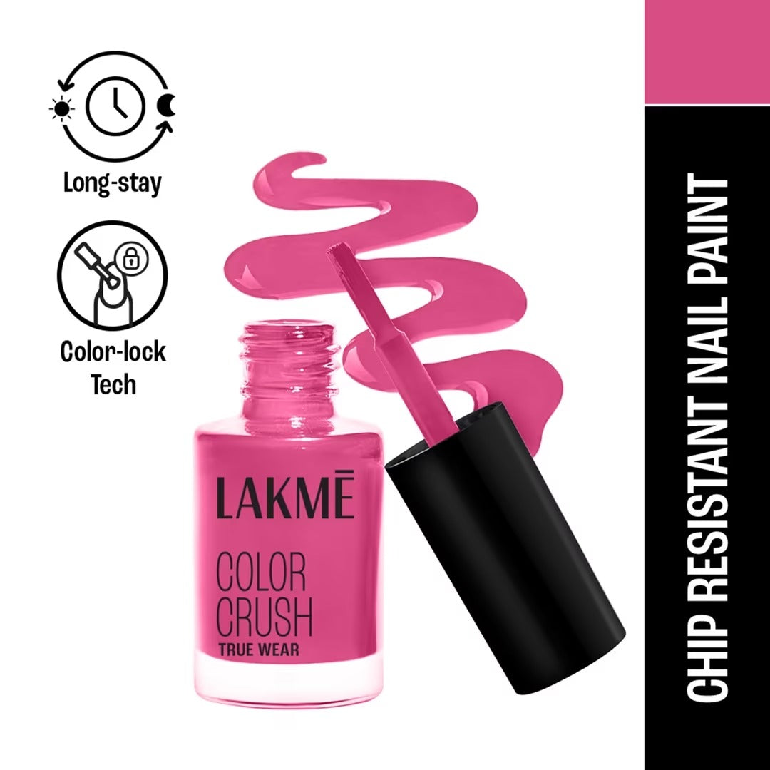 Lakme True Wear Color Crush Nail Polish Long Lasting & Vibrant Nail Paint (102 to 506)