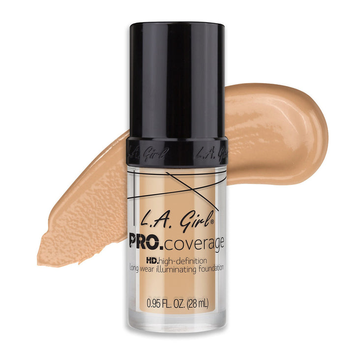 L.A. Girl PRO Coverage HD Foundation (Soft Honey, Beige, Nude Beige, Natural, Porcelain, Fair)