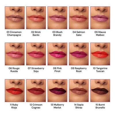 SUGAR Partner In Shine Transferproof Lip Gloss Combo Pack (Rouge Rueda, Strawberry Soju, Pink Pinot, Raspberry Rosé, Tangerine Tuscan)