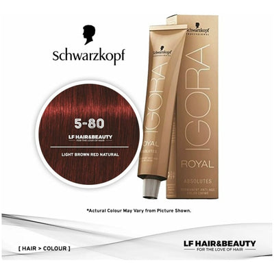 Schwarzkopf Professionals Igora Royal Absolutes Hair Color 60ml 5-80 Light Brown Red Natural