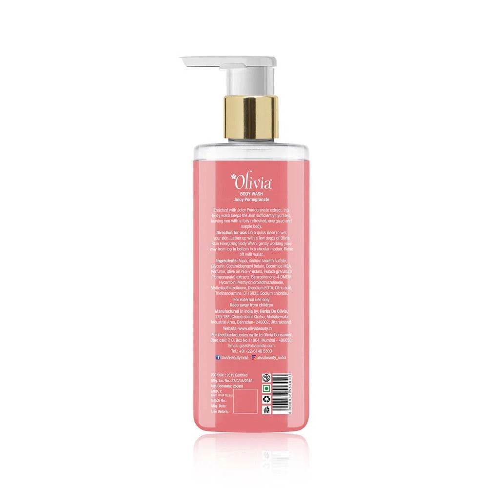 Olivia Skin Energizing Body Wash with Juicy Pomegranate