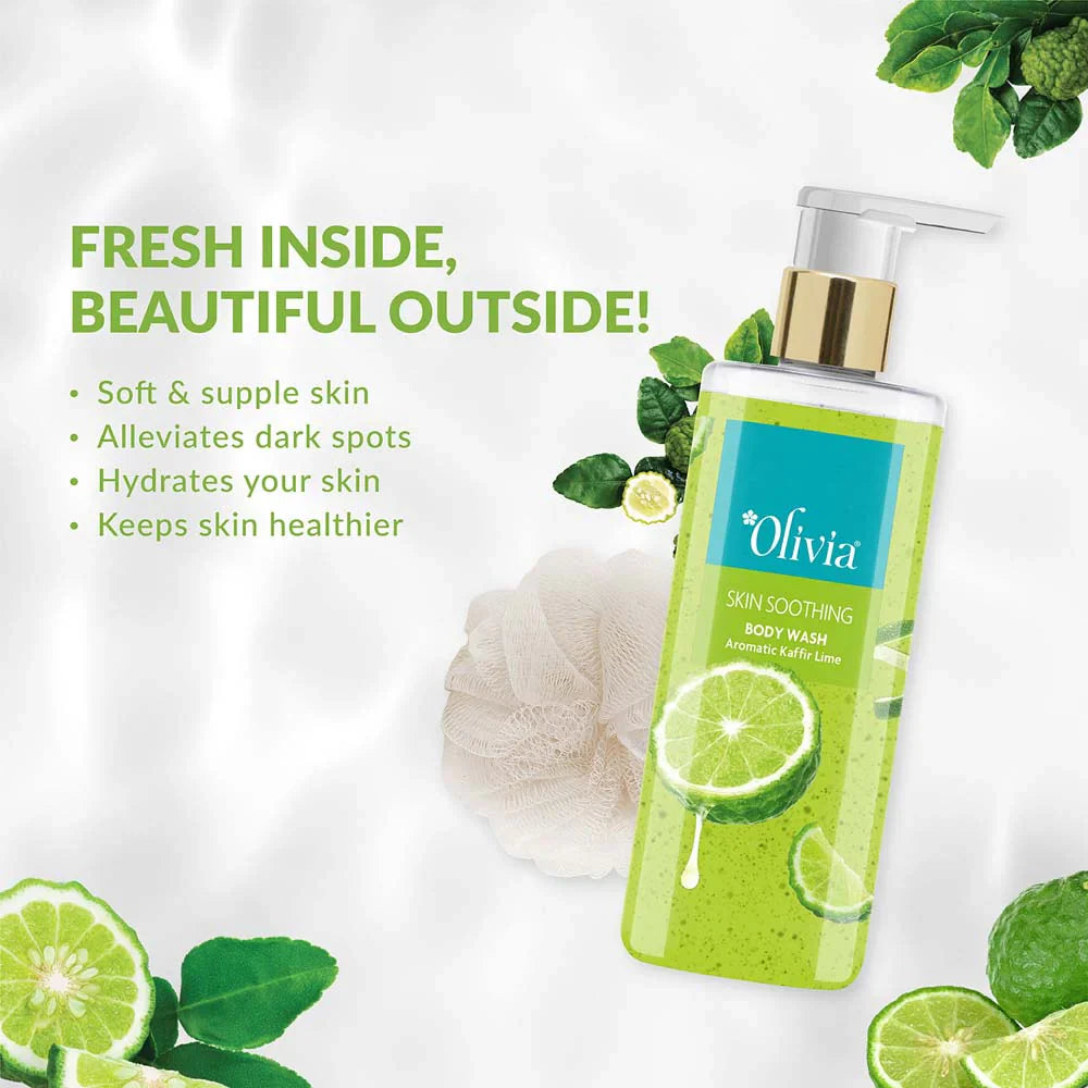 Olivia Skin Soothing Body Wash with Aromatic Kaffir Lime