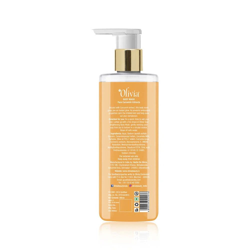 Olivia Tone Brightening Body Wash with Pure Curcumin Extracts