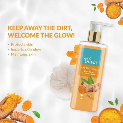 Olivia Tone Brightening Body Wash with Pure Curcumin Extracts