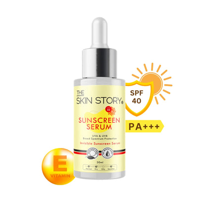 The Skin Story Sunscreen Serum SPF 40 PA+++ with Vitamin E, 30ml