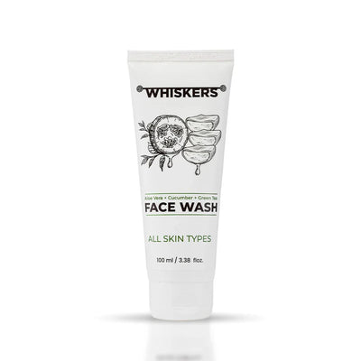 Whiskers Aloevera & Vitamin C Facewash Niacinamide Green Tea Cucumber 100ml