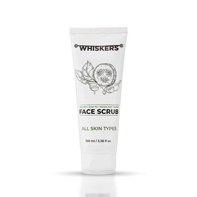 Whiskers Aloe Vera & Apricot Face Scrub Deep Cleansing & Exfoliating