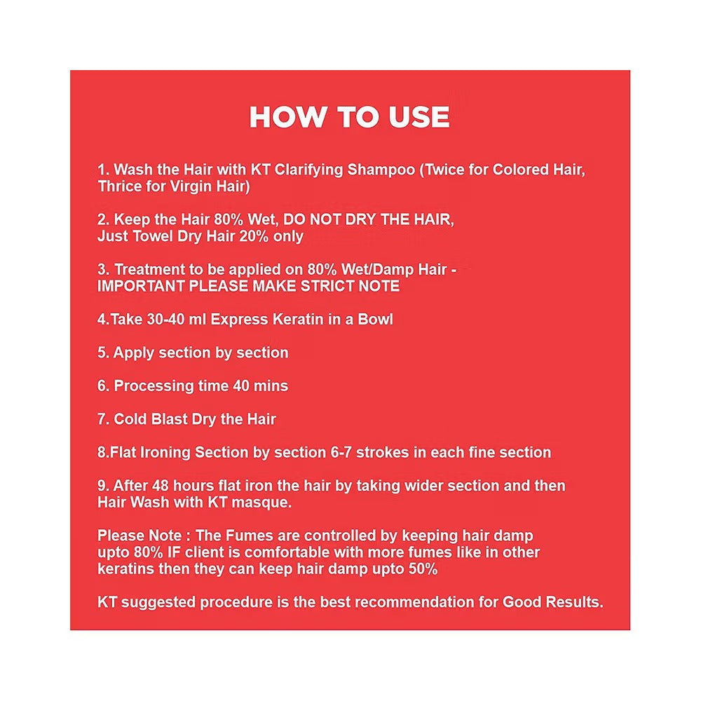 KT Professional Hair Care Express Keratin Pro Kehair Therapy 1000ml