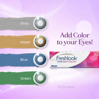 Alcon Freshlook One Day Colour Contact Lens in (Green  Blue Pure Hazel)