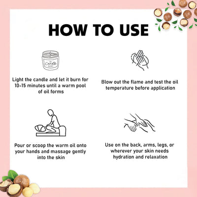 Rubaaz Body Massage Candle – Macadamia 120ml