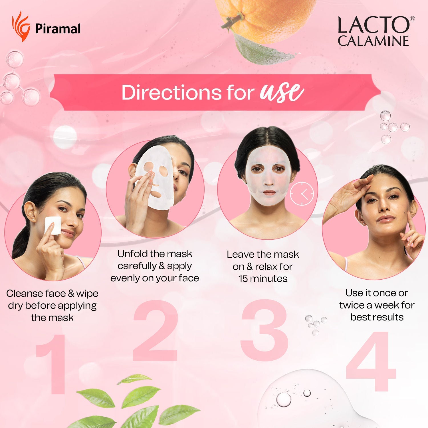Lacto Calamine Green Tea Sheet Mask | Deep Cleansing & Hydrating | 25ml (Buy 1 Get 1 Free)