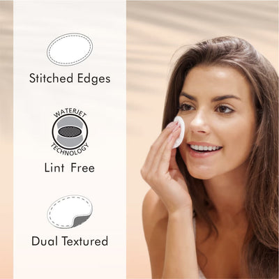 Tulips 100 Round Facial Cotton Pads – Perfect for Sensitive Skin