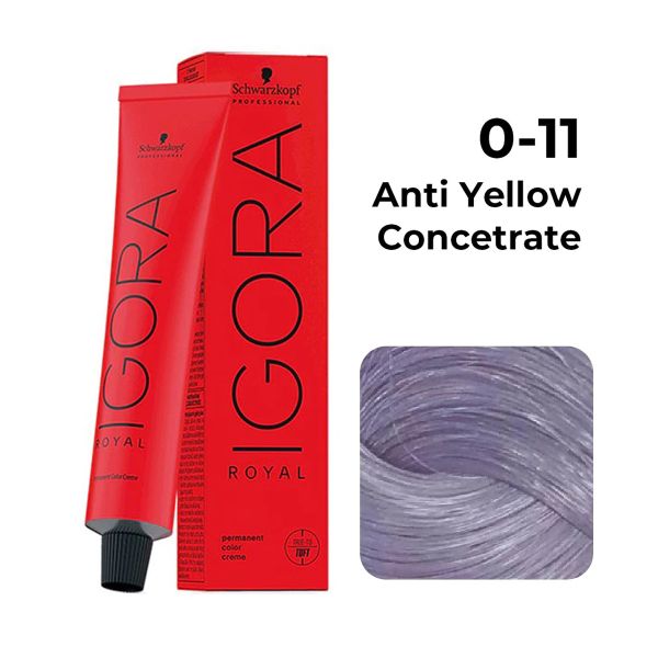 Schwarzkopf Professional Igora Royal Permanent Color Creme (0-11 Anti Yellow Concetnrate)