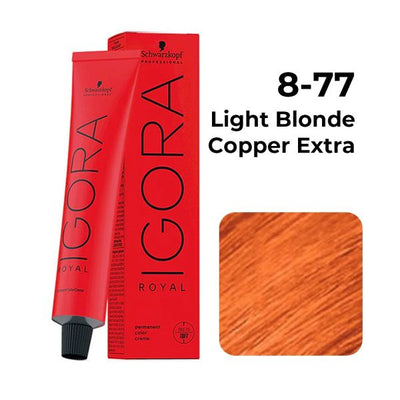 Schwarzkopf Professional Igora Royal Permanent Color Creme (8-77 Light Blonde Copper Extra)