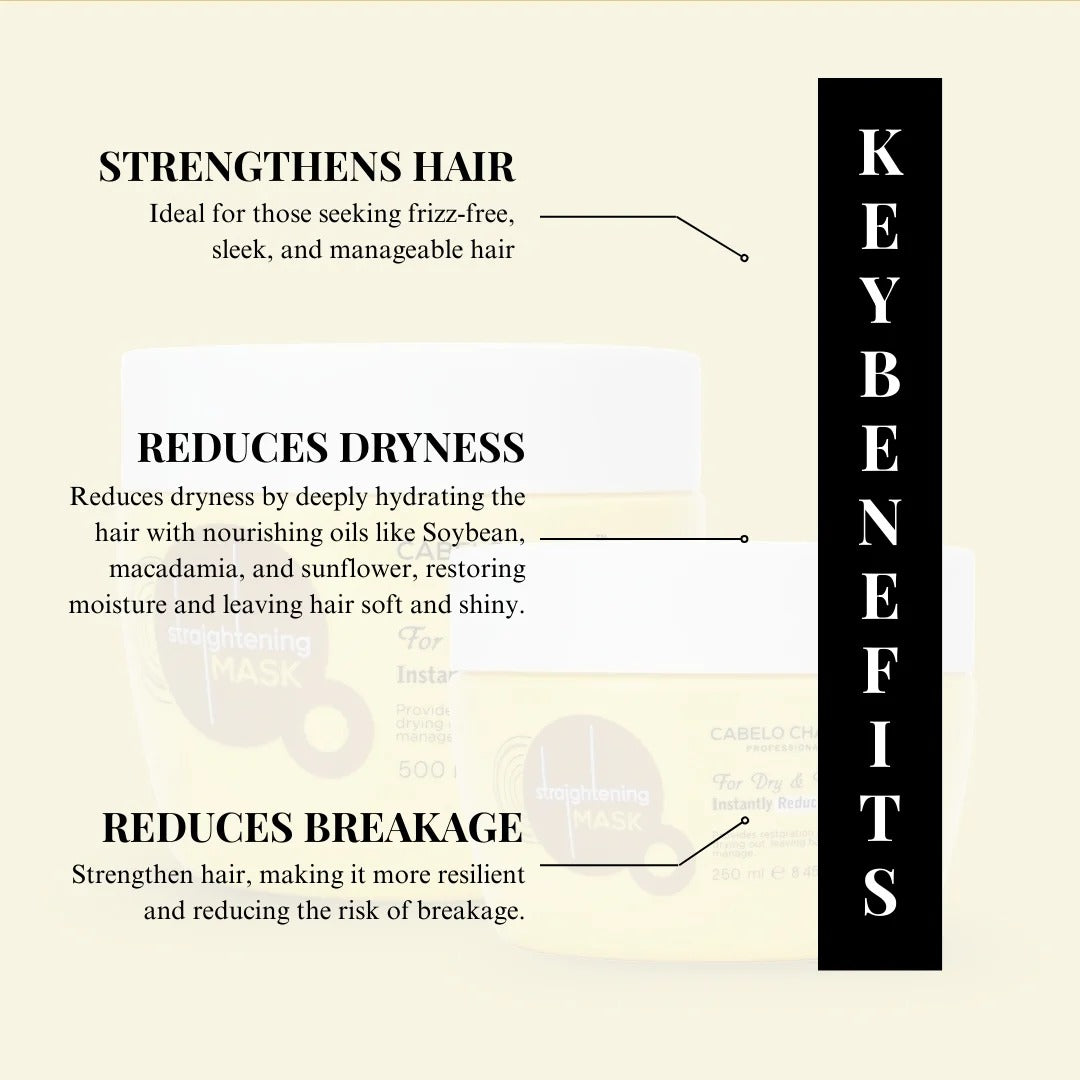 Cabelo Chave Straightening Mask – Smooth & Sleek Hair Solution