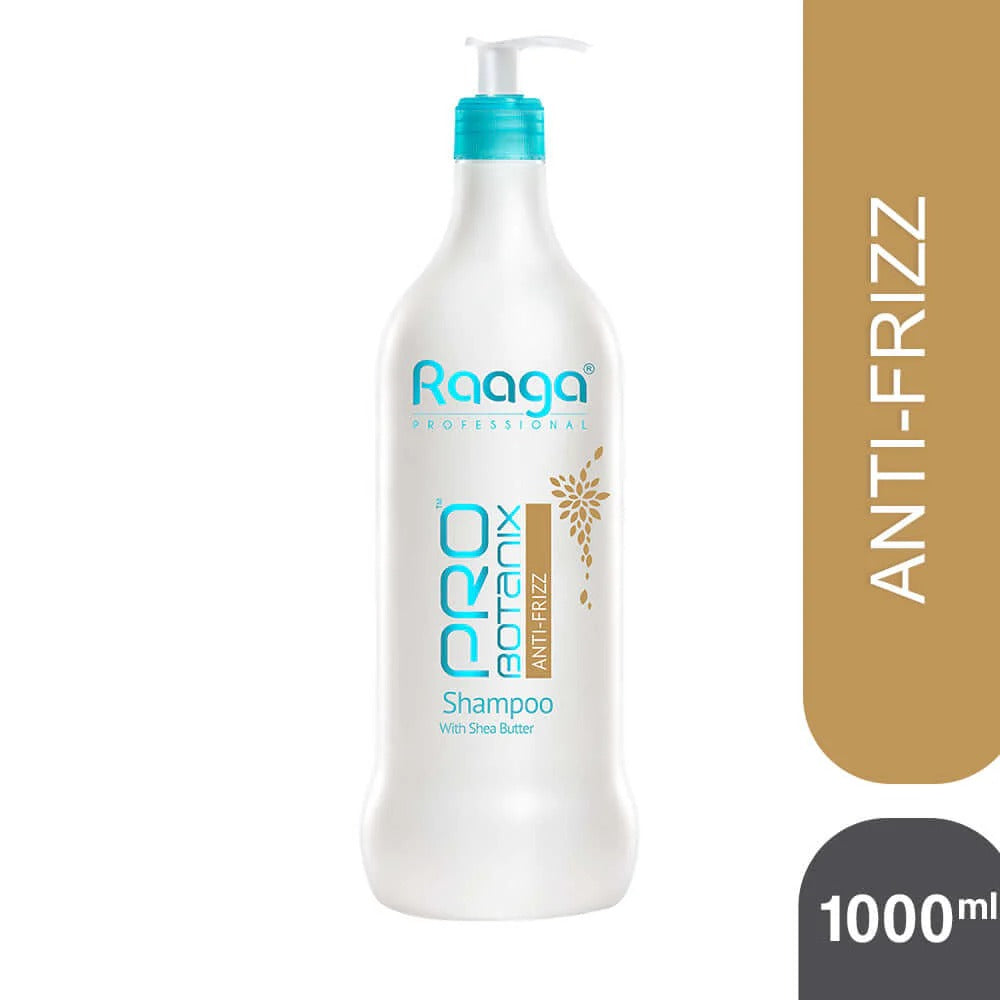 Raaga Professional Pro Botanix Anti-Frizz Shampoo with Shea Butter | Deep Moisturization & Frizz Control for Smooth Hair