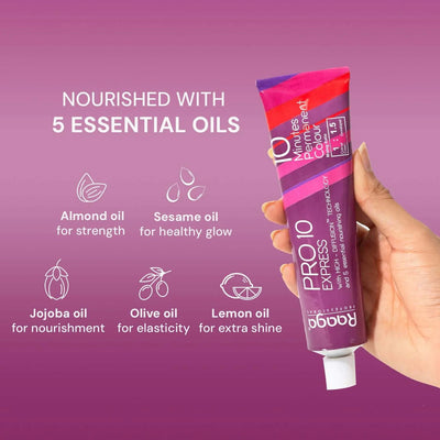 Raaga Professional Pro 10 Express Colour – Light Brown 5 | 10-Minute Permanent Hair Colour with High Diffusion Technology & 5 Essential Oils – 90 gm