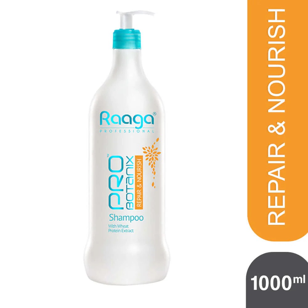 Raaga Professional Pro Botanix Repair & Nourish Shampoo with Wheat Protein | For Dry, Damaged & Chemically Treated Hair