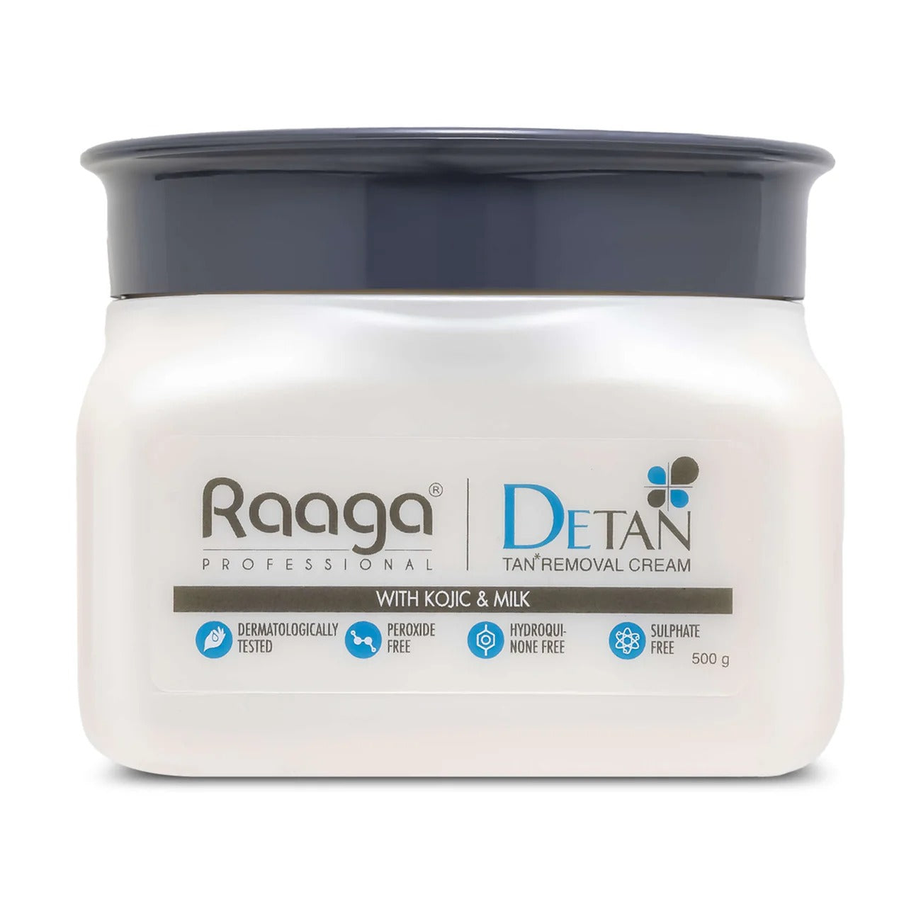 Raaga Professional De-Tan Pack | Tan Removal Cream with Kojic Acid & Milk (500gm)